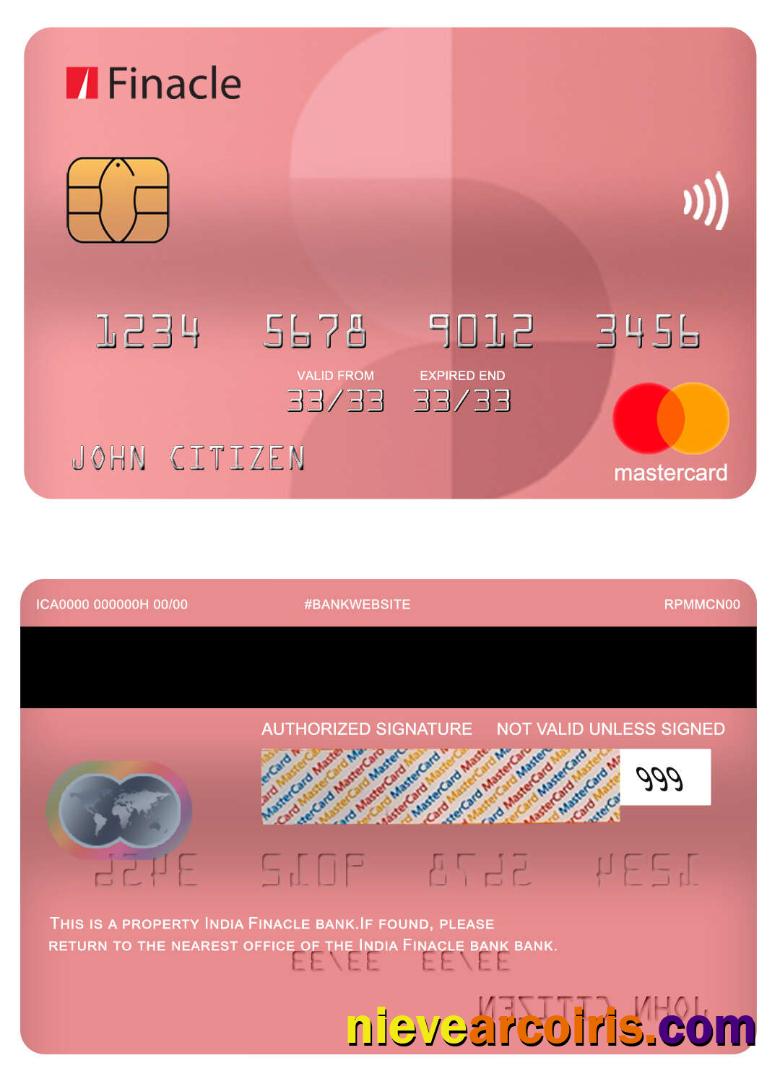 India Finacle bank mastercard